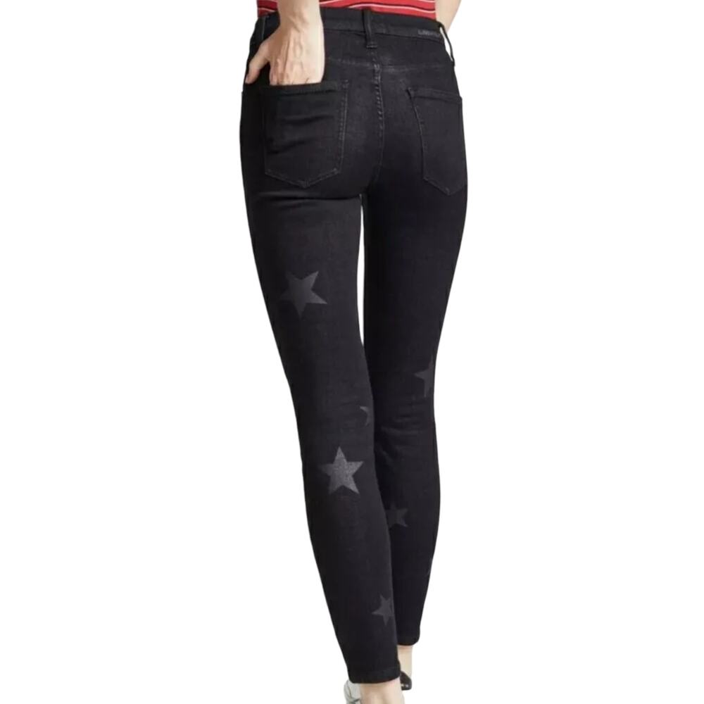 Current/Elliott Stiletto Star Jeans Womens 24 High Waist Black Vineland Crop - Picture 4 of 10